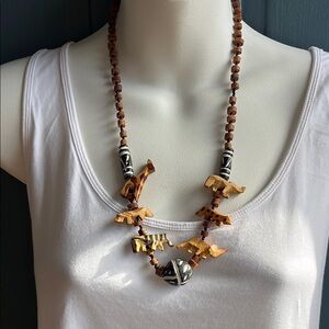 Wooden Safari Animal Necklace